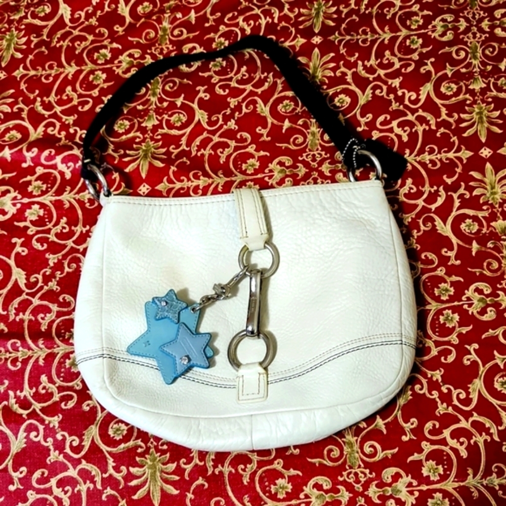 White Leather Coach Bag
